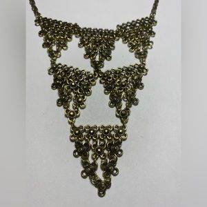 Gold triangle necklace